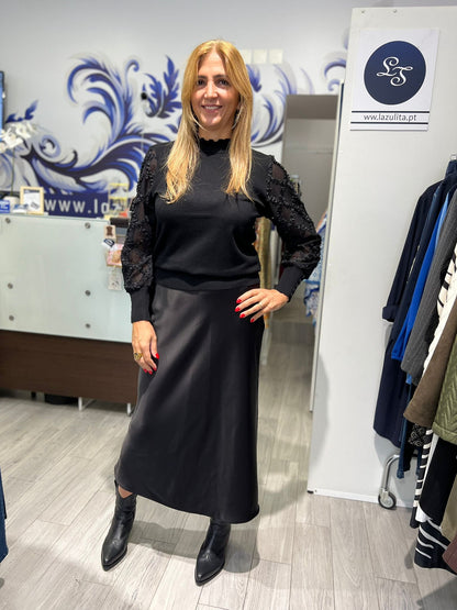 Camisola de malha com pormenor na manga Ref. 179138