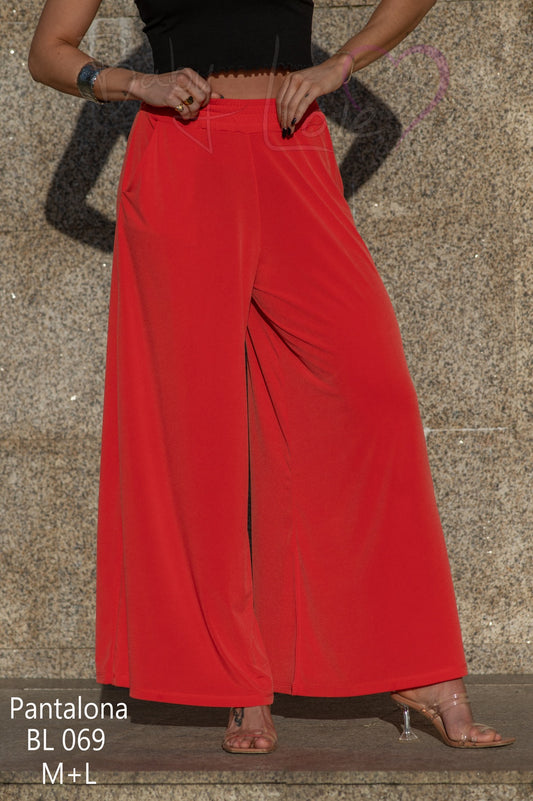 Plain wide-leg trousers Ref. 25069