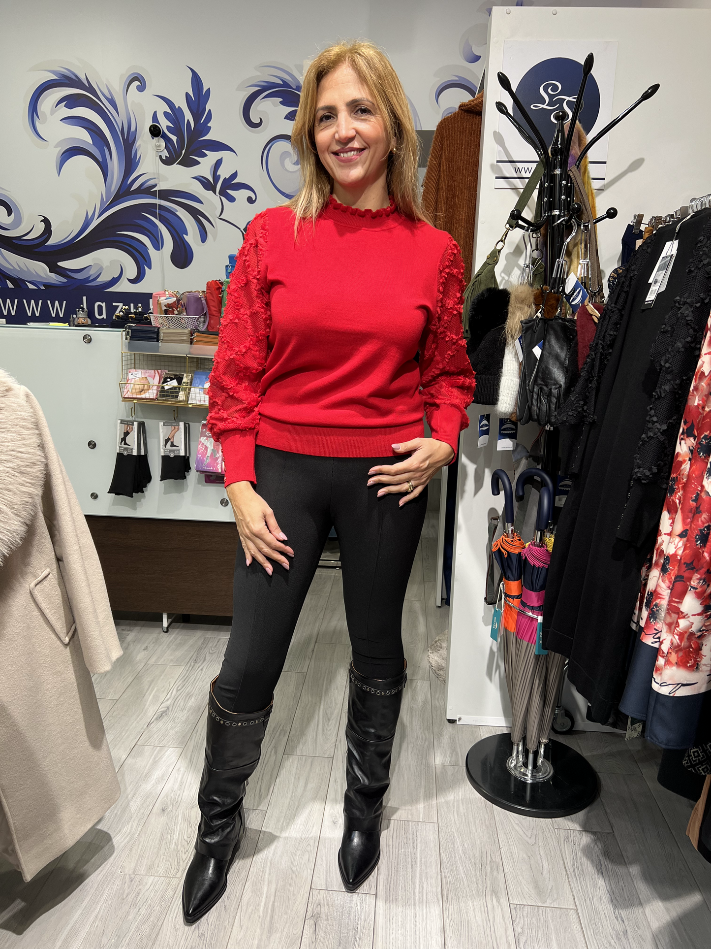 Camisola de malha com pormenor na manga Ref. 179138