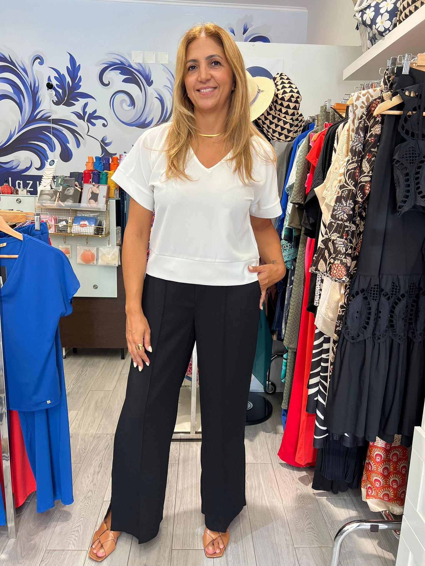Blusa lisa manga curta Ref. 511116