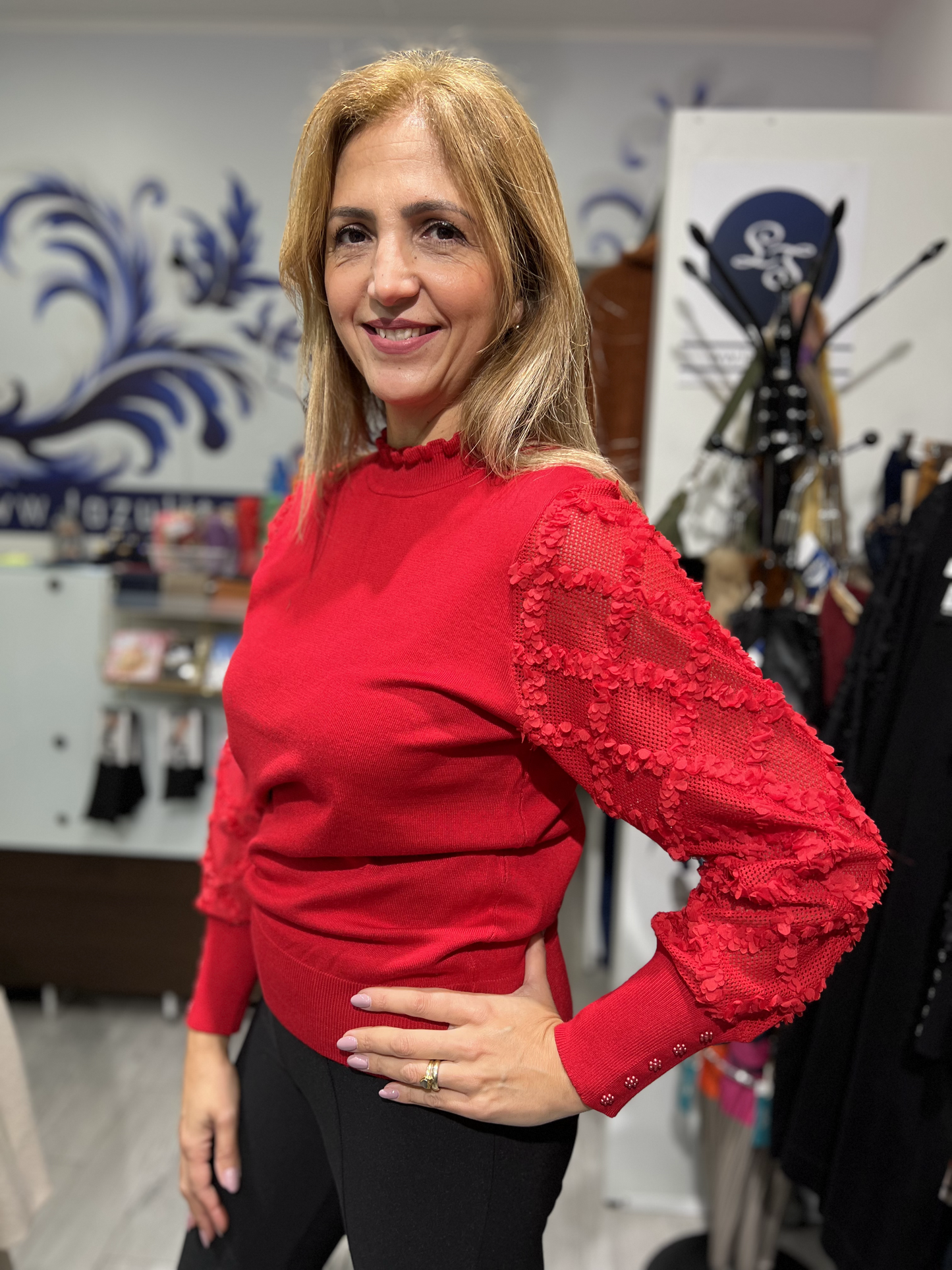 Camisola de malha com pormenor na manga Ref. 179138