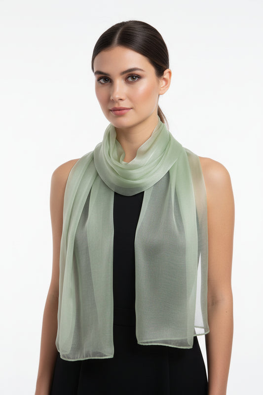 Plain shiny scarf