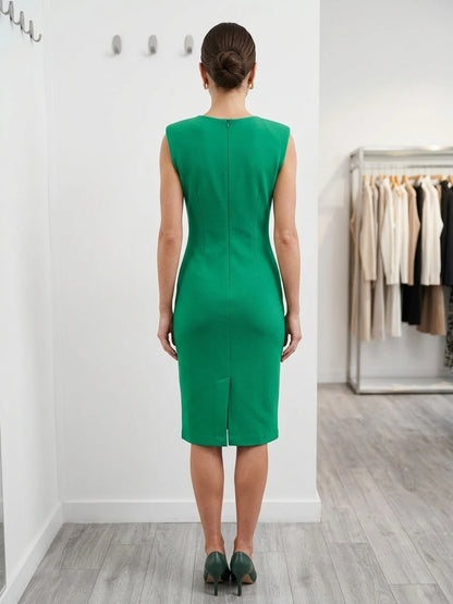 Plain midi dress