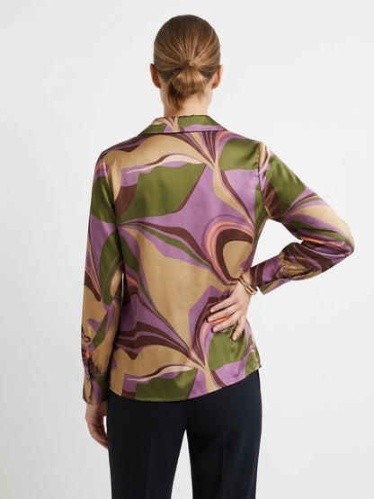 Blusa com padrão e manga longa