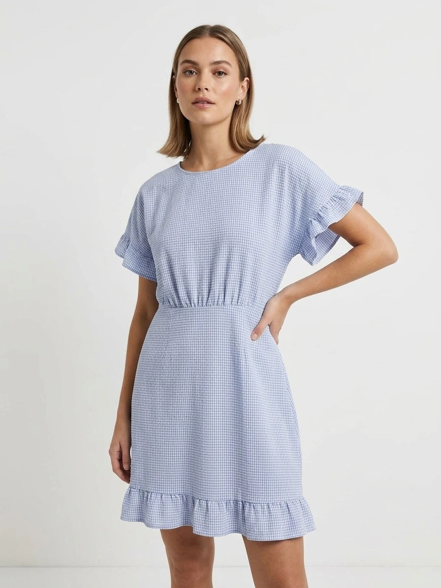Short checked dress