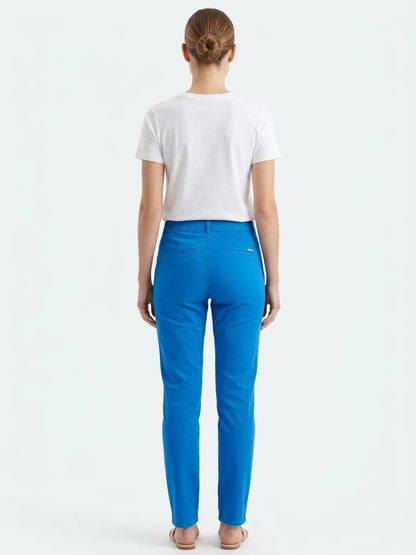 Skinny trousers with hem detail