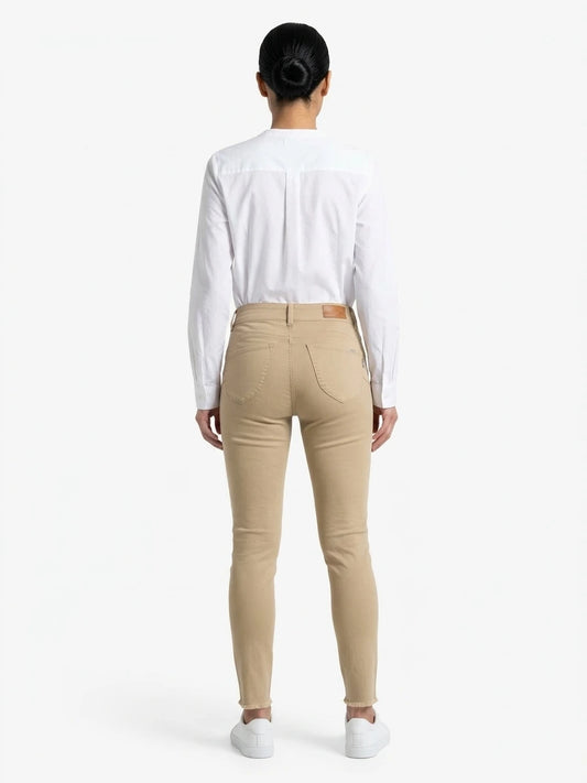 Skinny push-up twill trousers