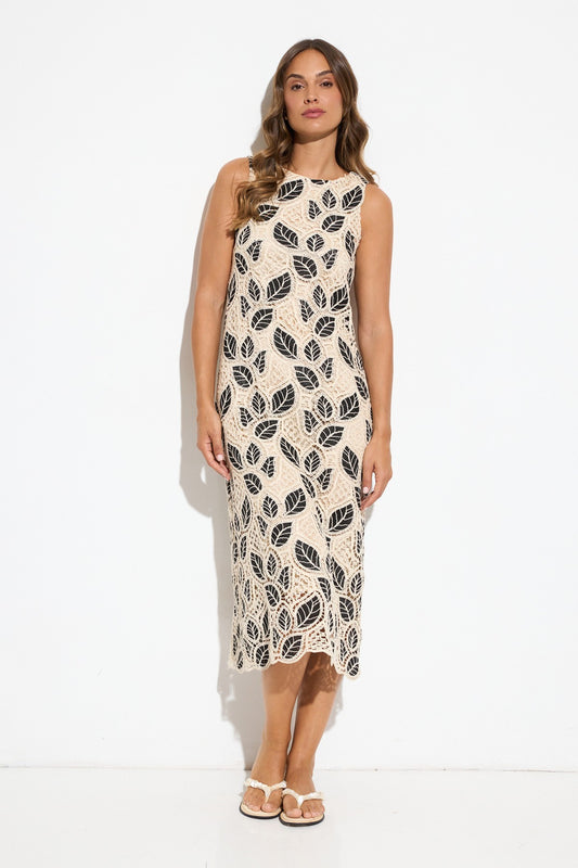 Lace midi dress