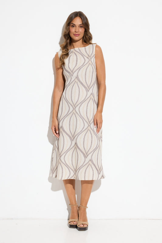 Midi dress with pattern