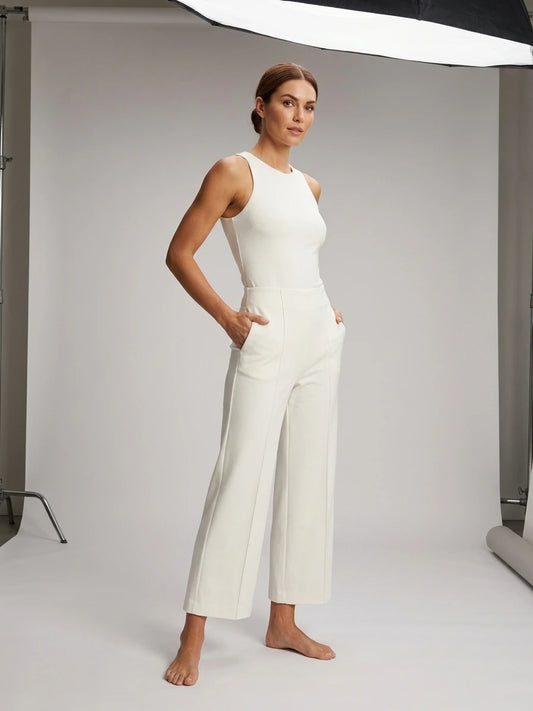 Plain palazzo trousers