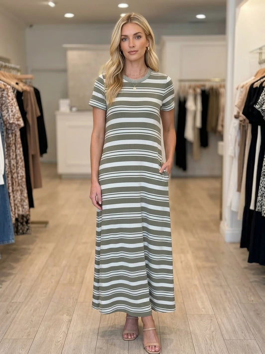 Striped maxi dress
